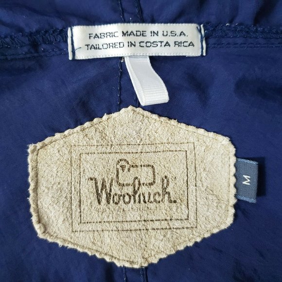 Woolrich Mens Pullover Windbreaker Jacket Sz Medium Long Sleeve Blue - Picture 6 of 8